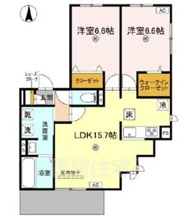 GRAMM箱ノ井【1階】の間取り
