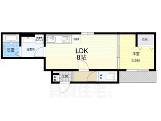 ヨハク瓢箪山【1階】の間取り