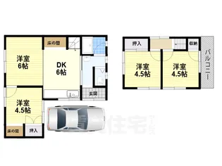 奈良県大和高田市甘田町【一戸建】の間取り