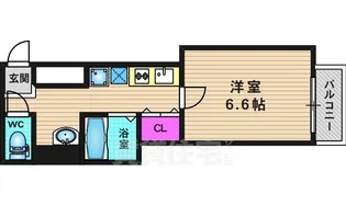 エグゼレジデンス羅城門【9階】の間取り