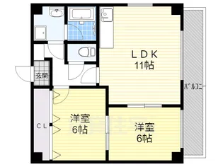 スクエアコート【1階】の間取り