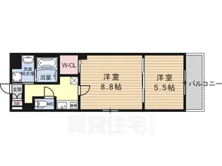 三条双月堂【2階】の間取り