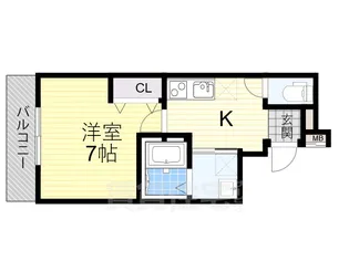 大阪府堺市西区上野芝町4丁【アパート】の間取り