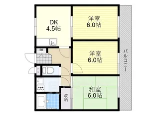 レイティー西大津1号館【102号室】の間取り
