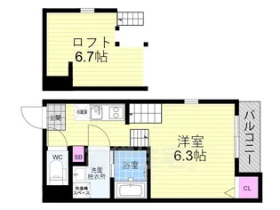 ハーモニーテラス椥辻封シ川町【1階】の間取り
