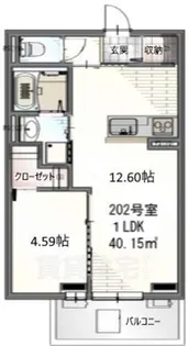 Side西ノ京【2階】の間取り