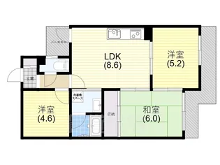 ヴェルドール上池田【203号室】の間取り