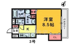 住吉橋TKハイツ【9階】の間取り