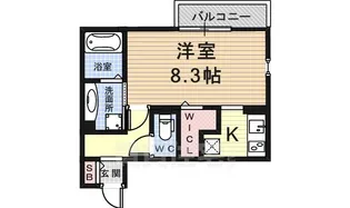 プラージュ武庫川B棟【2階】の間取り