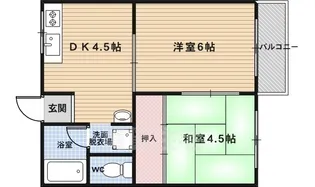 ハイツ野村【2階】の間取り