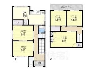 滋賀県大津市見世1丁目【一戸建】の間取り