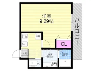 フラッティ西京極【1階】の間取り