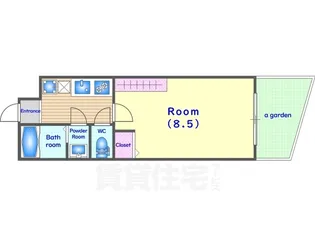 京都府京都市右京区谷口園町【マンション】の間取り