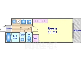 京都府京都市右京区谷口園町【マンション】の間取り