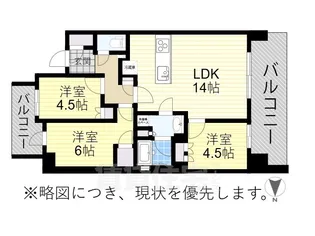 プレサンス名駅南ブリエ【2階】の間取り
