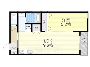 セレニティ法善寺【3階】の間取り