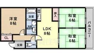 サンサーラ乾【3階】の間取り