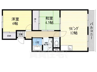 グランデージ武庫川【3階】の間取り