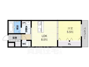 ノイヴェル新堂【1階】の間取り
