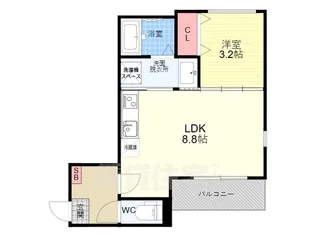 四ノ宮レジデンス【3階】の間取り