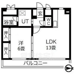ジャスティ川島【1階】の間取り