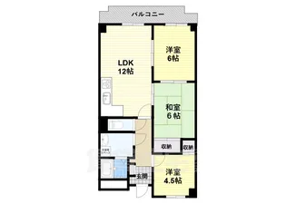 奈良県橿原市木原町【マンション】の間取り