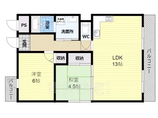 ラ・フォーレ八尾【7階】の間取り