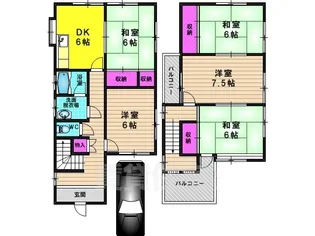 京都府京都市西京区川島尻堀町【一戸建】の間取り