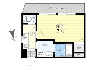 サンライフ三国【2階】の間取り