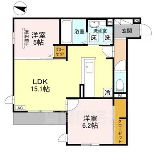 Liberty Island【1階】の間取り