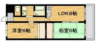 カルモ中村【2階】の間取り
