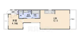 シャトレタカヤ【3号室】の間取り