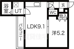 Mirei烏丸五条【1階】の間取り