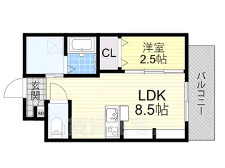 大阪府堺市堺区三宝町3丁【マンション】の間取り