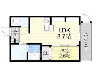 大阪府堺市堺区三宝町3丁【マンション】の間取り