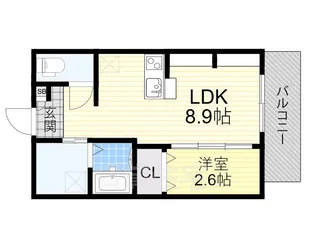 大阪府堺市堺区三宝町3丁【マンション】の間取り