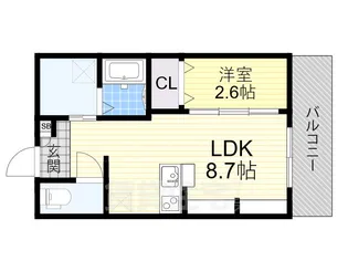 大阪府堺市堺区三宝町3丁【マンション】の間取り