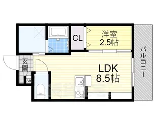 大阪府堺市堺区三宝町3丁【マンション】の間取り