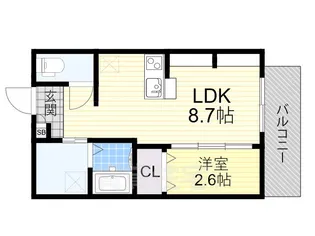 大阪府堺市堺区三宝町3丁【マンション】の間取り