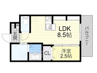 大阪府堺市堺区三宝町3丁【マンション】の間取り