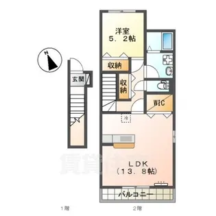 MAISON サクラの木【2階】の間取り