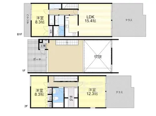 大阪府豊中市上野坂1丁目【マンション】の間取り