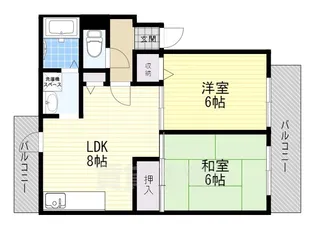 アヴィタシヨン岡町【3階】の間取り