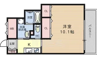 シティポケット【402号室】の間取り