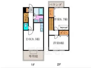 パレヴェール【1階】の間取り