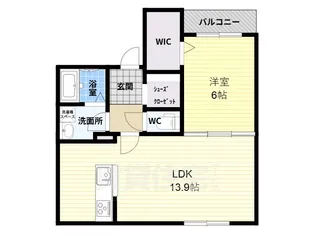 クレア法善寺【2階】の間取り