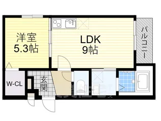 大阪府泉大津市二田町1丁目【アパート】の間取り