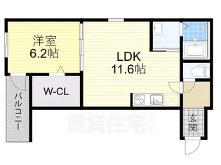 大阪府泉大津市二田町1丁目【アパート】の間取り