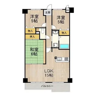 レフィナード【5階】の間取り