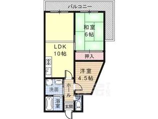 有宏ハイツ【4階】の間取り